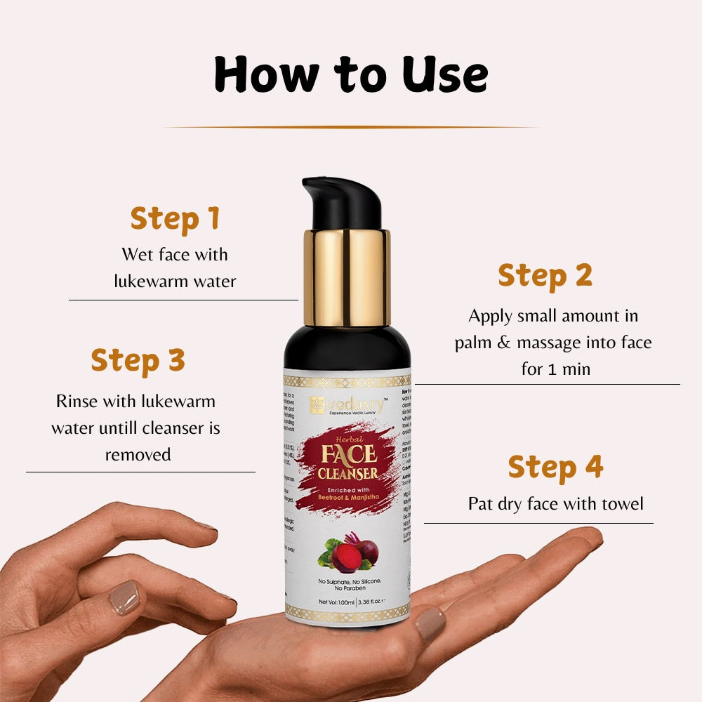 Vedaxry Ayurvedic Face Cleanser (100ml) - Cleanses, Purifies & Revitalizes Skin - Deep Ayurveda India