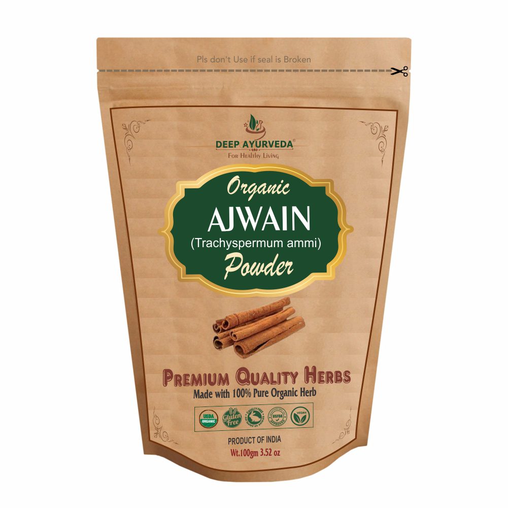 Organic Ajwain Powder (Trachyspermum ammi) Helps in Acidity, Indigestion and Bloating - Deep Ayurveda India