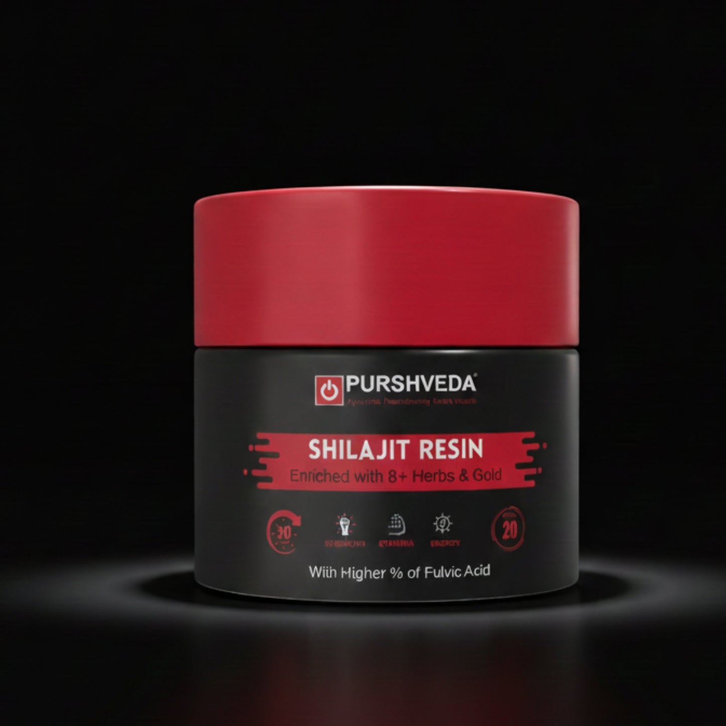 Purshveda Shilajit Resin for Men | Gold and Kesar