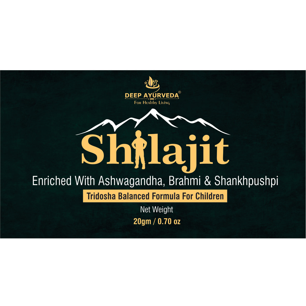 Shilajit Resin for Children - Enhances Strength, Immunity & Cognitive Development - Deep Ayurveda India