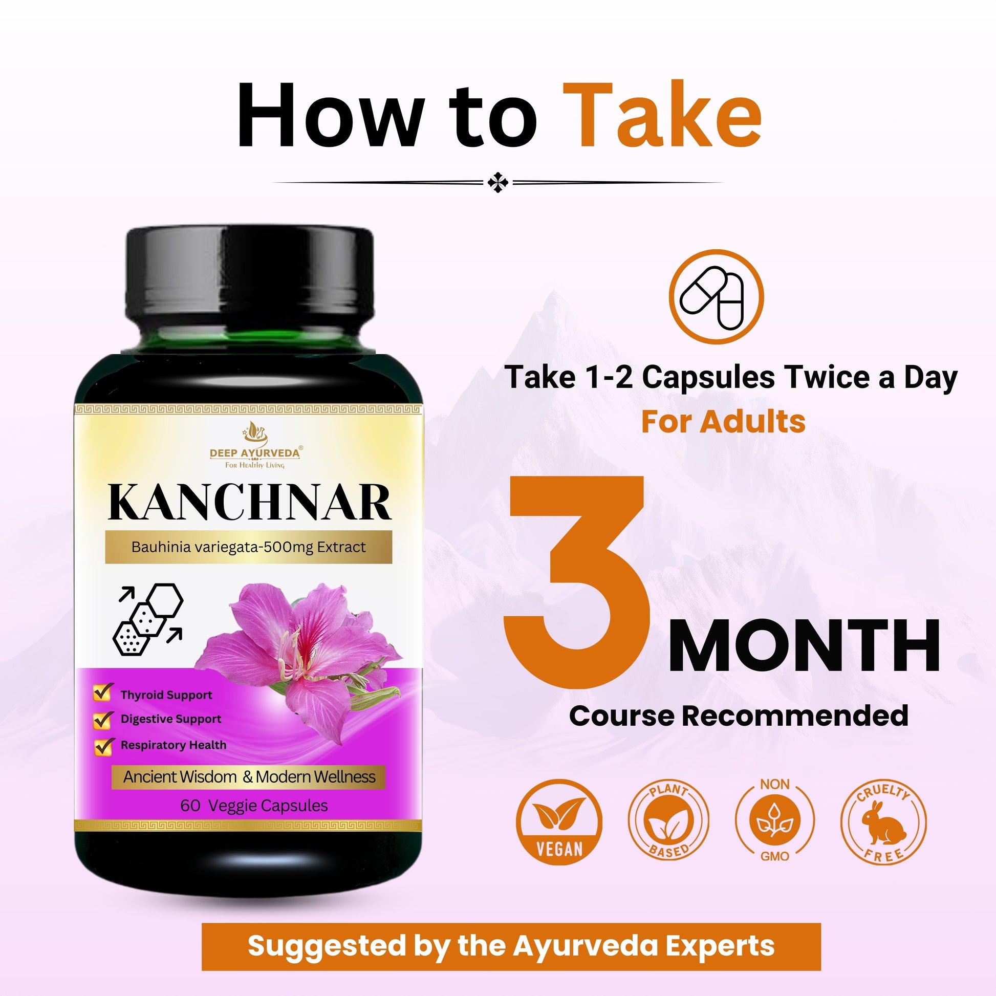 Kanchnar Vegan Capsules - Supports Thyroid Health, Detoxification & Wellness - Deep Ayurveda India