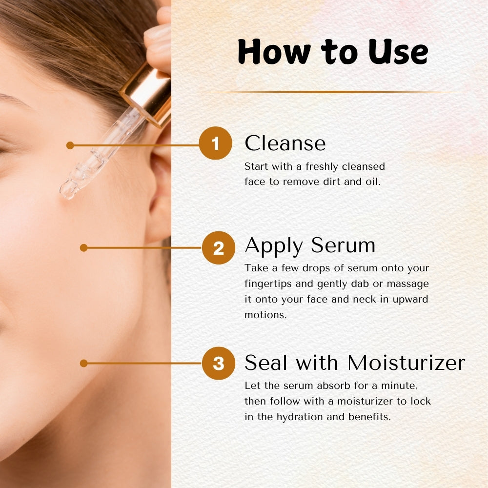 Vedaxry Ayurvedic Face Serum (30ml) - Anti-Aging, Hydrating & Skin Brightening - Deep Ayurveda India