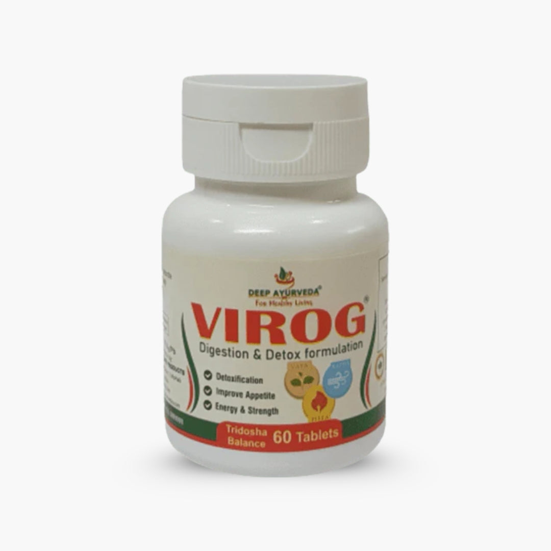 Virog Tablet Imrpves Digestion and Helps in Viral Infections - Deep Ayurveda India
