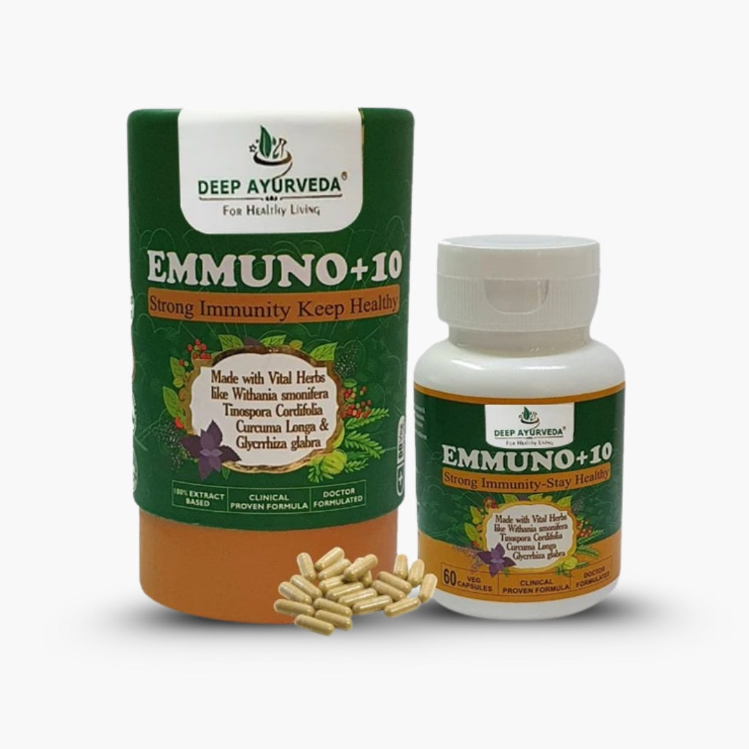 Emmuno+10 Improves Immunity, Energy and Helps in Cough and Cold - Deep Ayurveda India