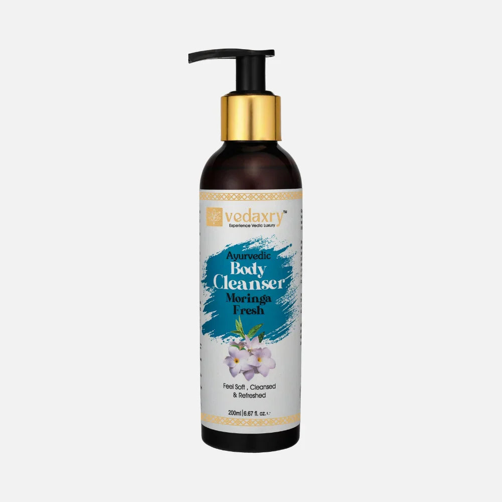 Vedaxry Moringa Fresh Body Cleanser (200ml) - Cleanses, Hydrates & Revitalizes Skin - Deep Ayurveda India
