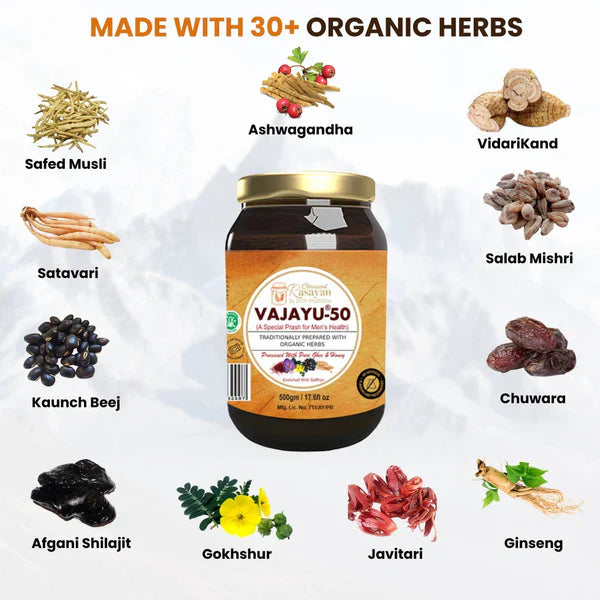 Vajayu Prash & Pure Himalayan Shilajit Resin Combo - Deep Ayurveda India