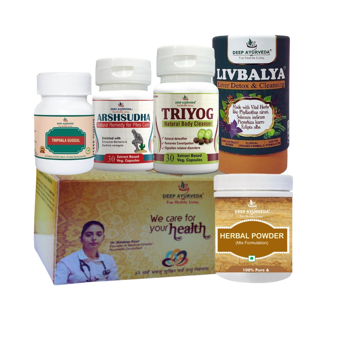 Bleeding Piles Ayurvedic Management 30 Days Pack - Deep Ayurveda India