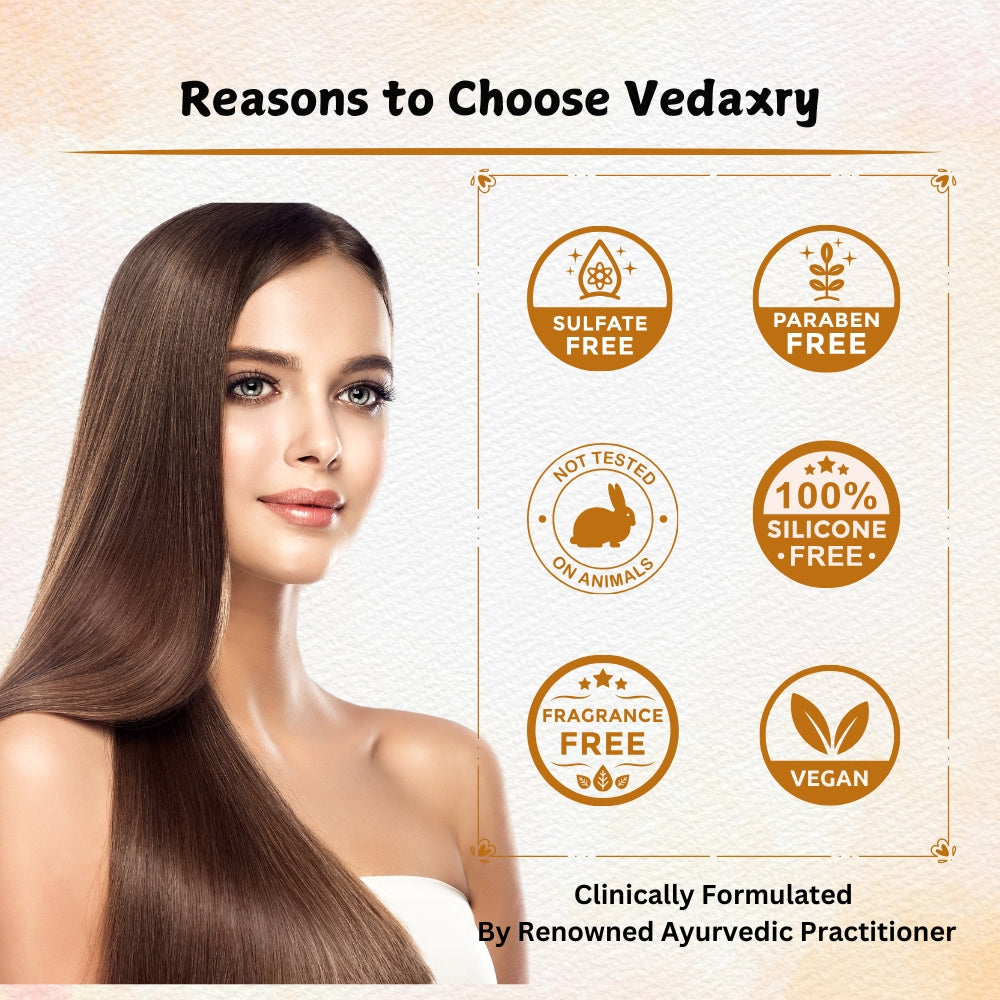 Vedaxry Ayurvedic Hair Cleanser for Oily Scalp (300ml) - Balances Oil, Reduces Dandruff & Cleanses Scalp - Deep Ayurveda India