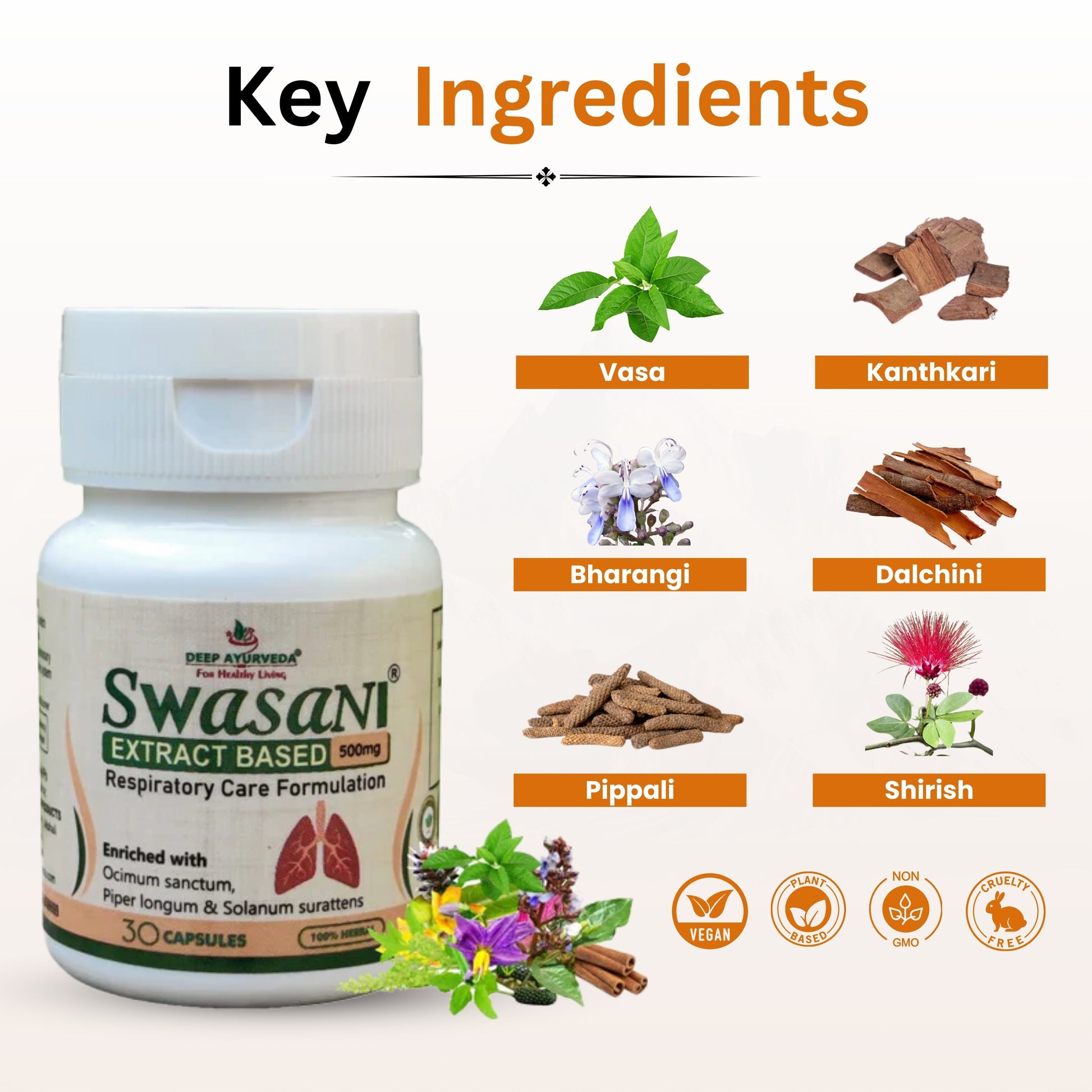 Swasani Capsule Used For Managing Asthma, Bronchitis and Cough - Deep Ayurveda India