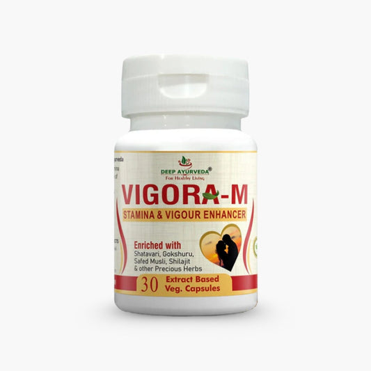 Vigo ra-M Capsule Improves Male Vitality, Strength and Stamina - Deep Ayurveda India