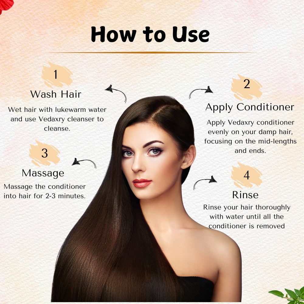Vedaxry Ayurvedic Hair Conditioner (200ml) - Deep Conditioning, Smooth & Shiny Hair - Deep Ayurveda India