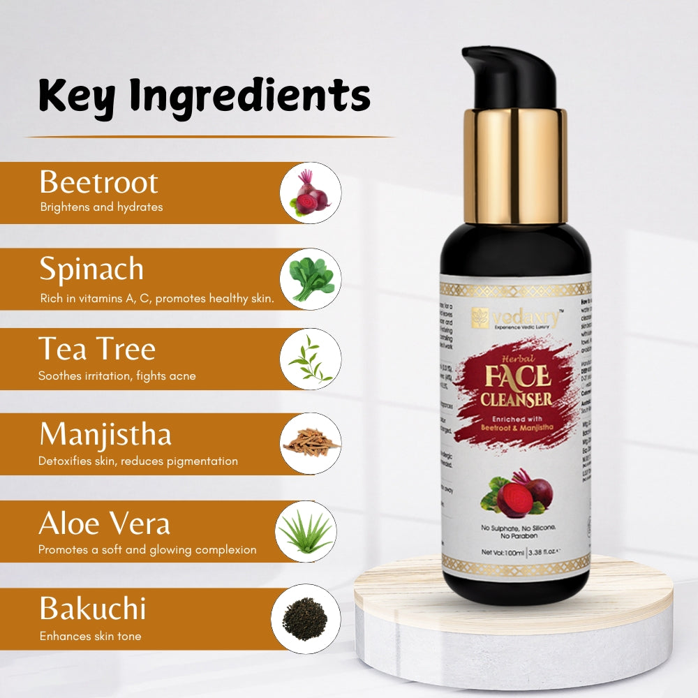 Vedaxry Ayurvedic Face Cleanser (100ml) - Cleanses, Purifies & Revitalizes Skin - Deep Ayurveda India