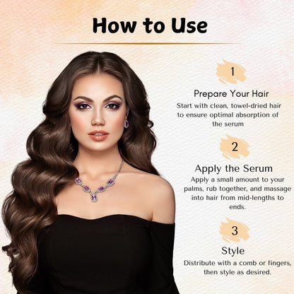 Vedaxry 3-in-One Hair Serum Infused with Silver Water (30ml) - Nourishes, Repairs & Protects Hair - Deep Ayurveda India