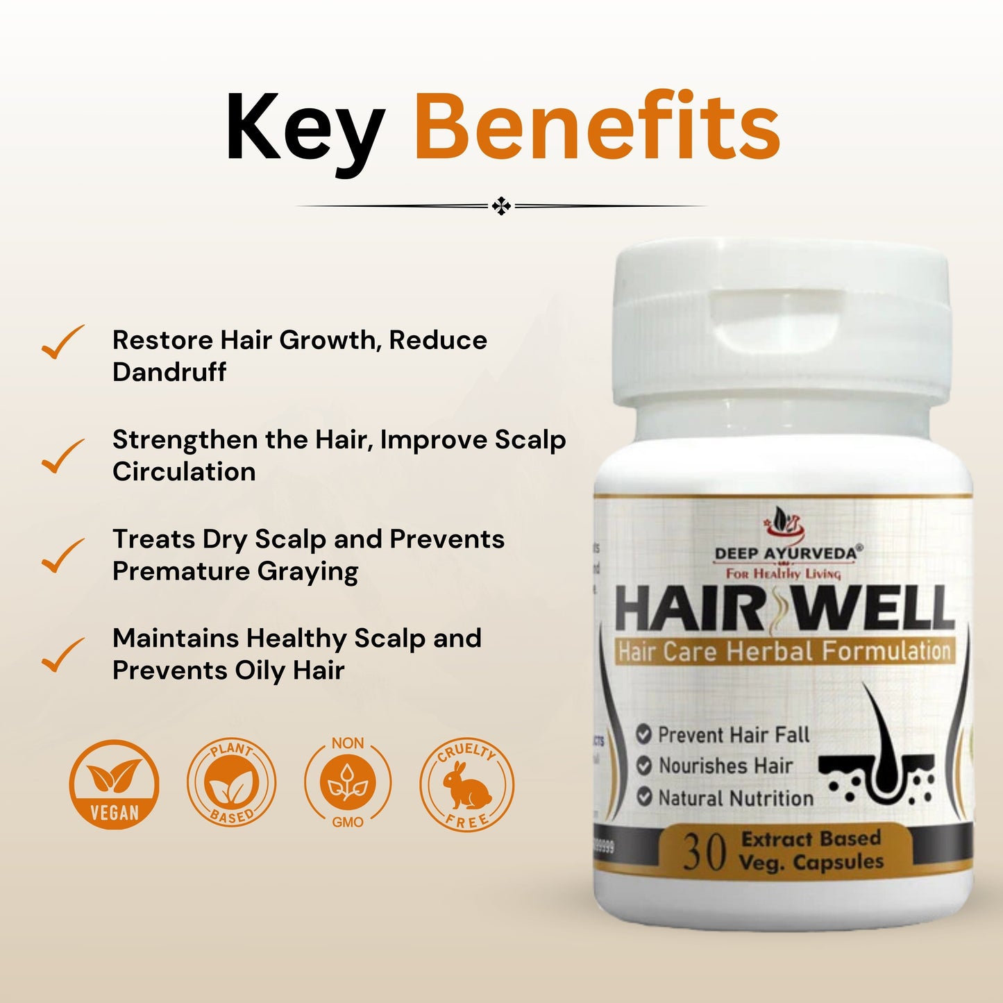 Hairwell for Managing Hair Fall and Strengthens Hair Roots - Deep Ayurveda India