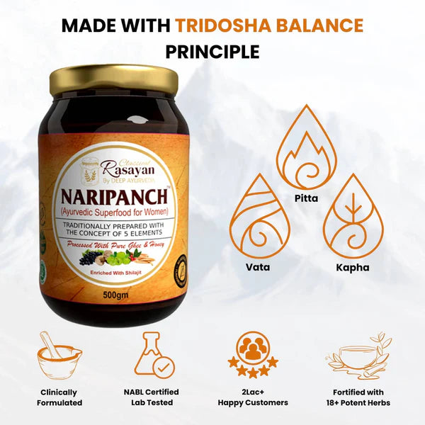 Naripanch Prash & Naripanch Shilajit Combo - Deep Ayurveda India