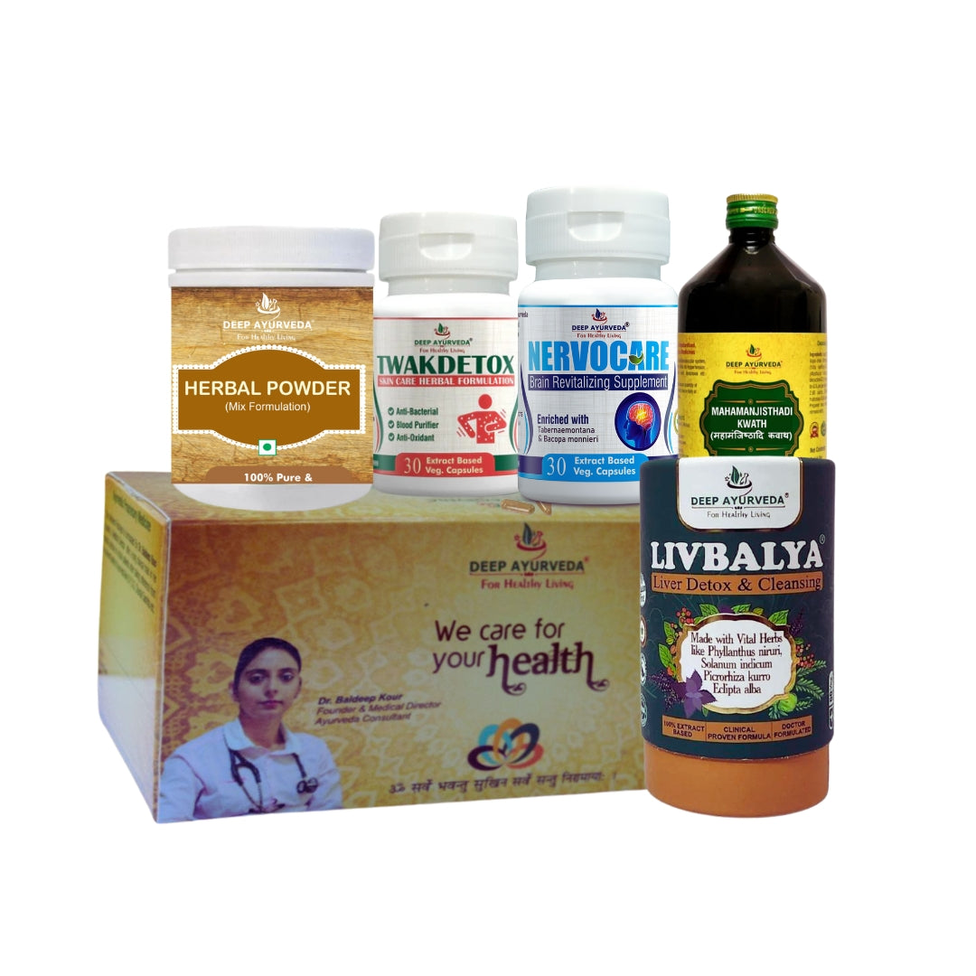 Psoriasis Ayurvedic Management 30 Days Pack - Deep Ayurveda India