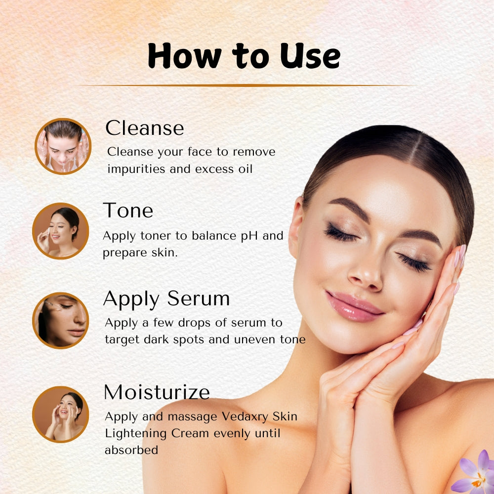 Vedaxry Skin Lightening Cream for Melasma & Dark Spots (50gm) - Brightens Skin, Reduces Pigmentation & Blemishes - Deep Ayurveda India