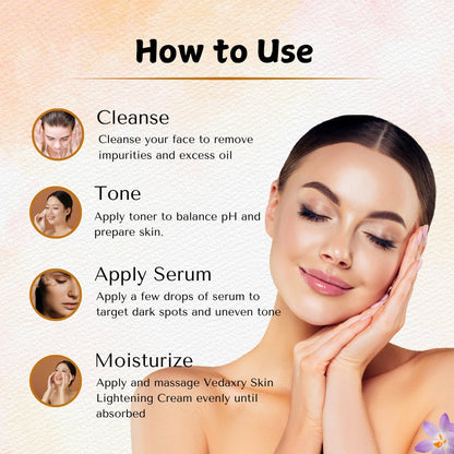 Vedaxry Skin Lightening Cream for Melasma & Dark Spots (50gm) - Brightens Skin, Reduces Pigmentation & Blemishes - Deep Ayurveda India