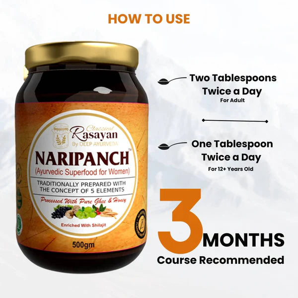 Naripanch Prash & Naripanch Shilajit Combo - Deep Ayurveda India