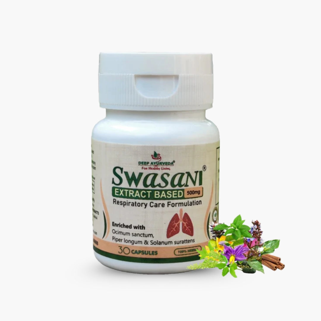 Swasani Capsule Used For Managing Asthma, Bronchitis and Cough - Deep Ayurveda India