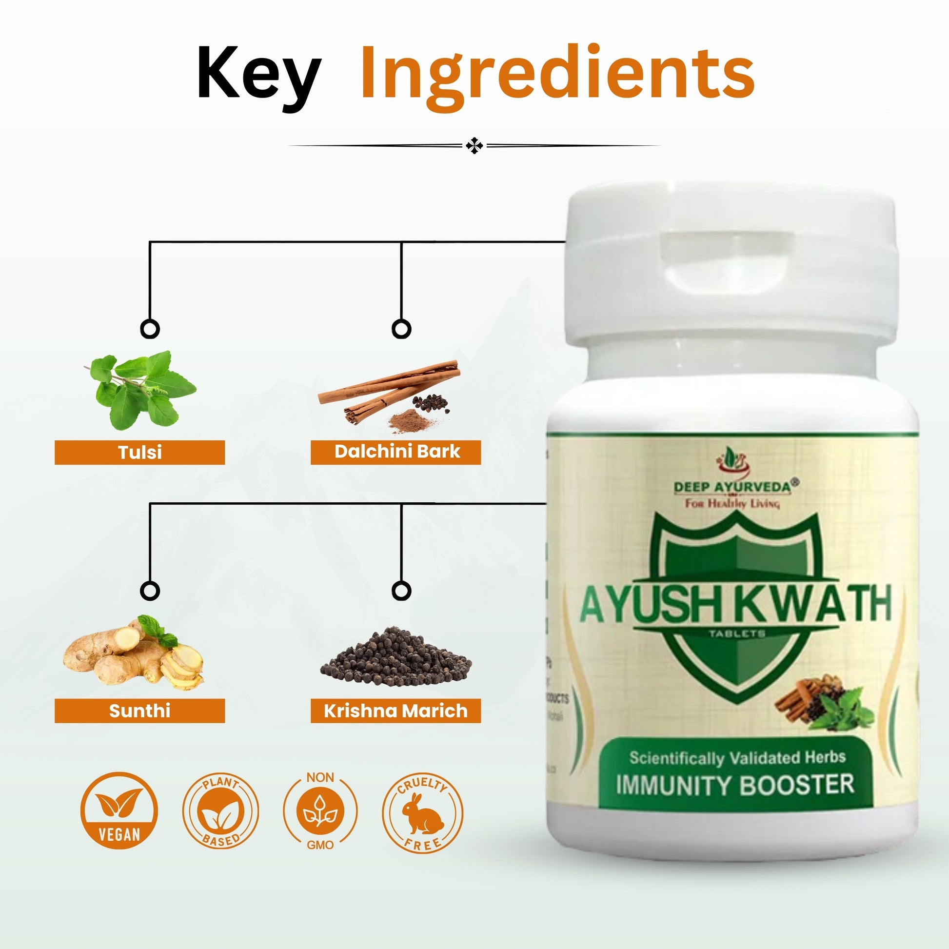 Ayush Kwath Tablets to Combat Cold, Flu and Help in Immunity Boost - Deep Ayurveda India