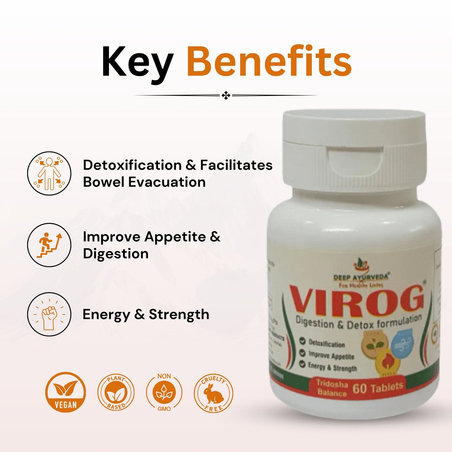 Virog Tablet Imrpves Digestion and Helps in Viral Infections - Deep Ayurveda India