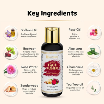 Vedaxry Ayurvedic Face Toner (100ml) - Hydrates, Refreshes & Tightens Pores - Deep Ayurveda India