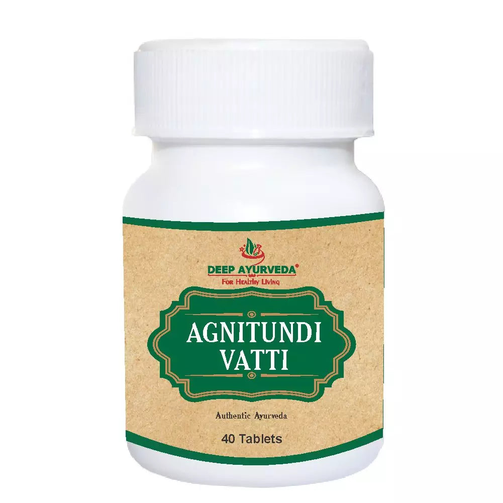 Agnitundi Vati - Supports Digestive Health, Relieves Gas & Improves Appetite - Deep Ayurveda India