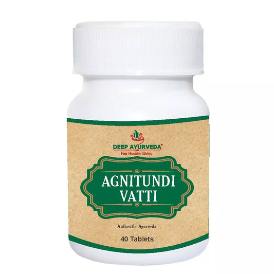 Agnitundi Vati - Supports Digestive Health, Relieves Gas & Improves Appetite - Deep Ayurveda India