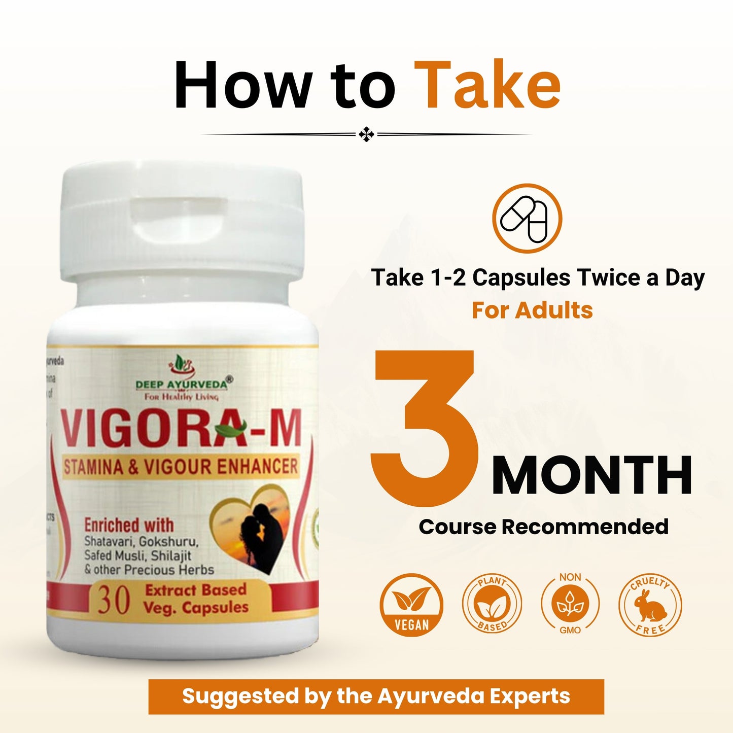 Vigo ra-M Capsule Improves Male Vitality, Strength and Stamina - Deep Ayurveda India