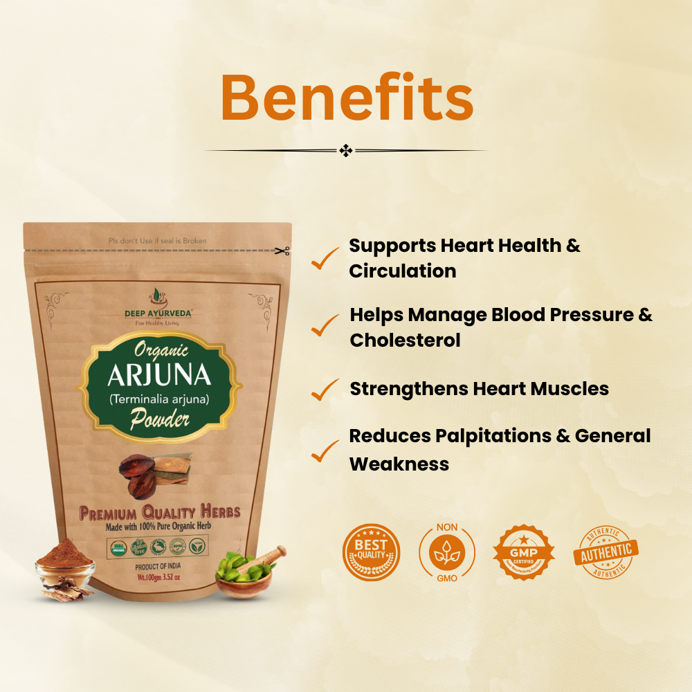 Benefits of Organic Arjuna Bark Powder
