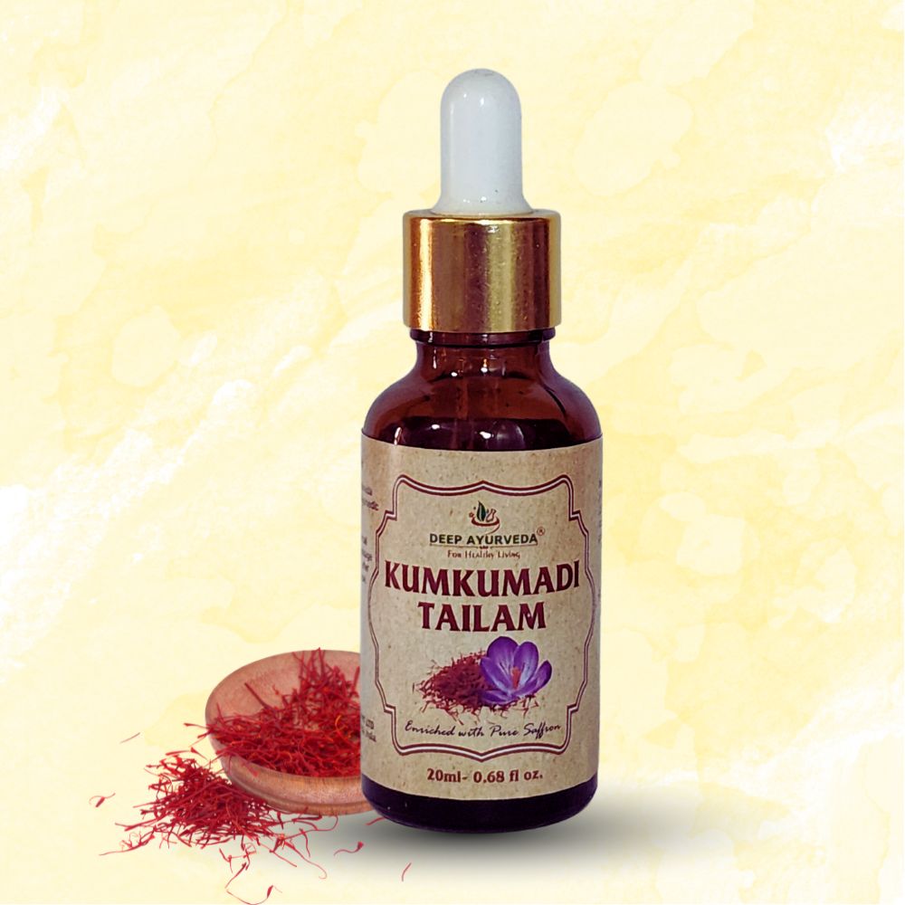 Kumkumadi Oil Enriched with Saffron - Deep Ayurveda India