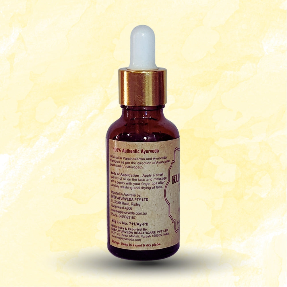 Kumkumadi Oil Enriched with Saffron - Deep Ayurveda India