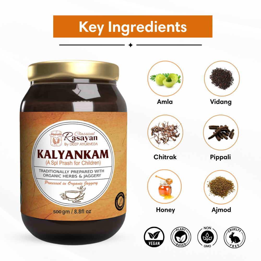 Kalyankam Ayurvedic Prash for Children key ingredients by Deep Ayurveda