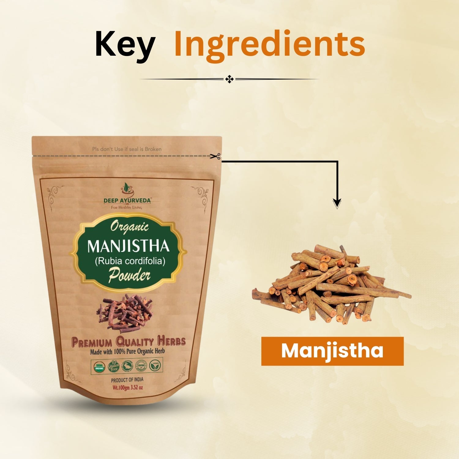 Key Ingredients in Organic Manjistha Powder