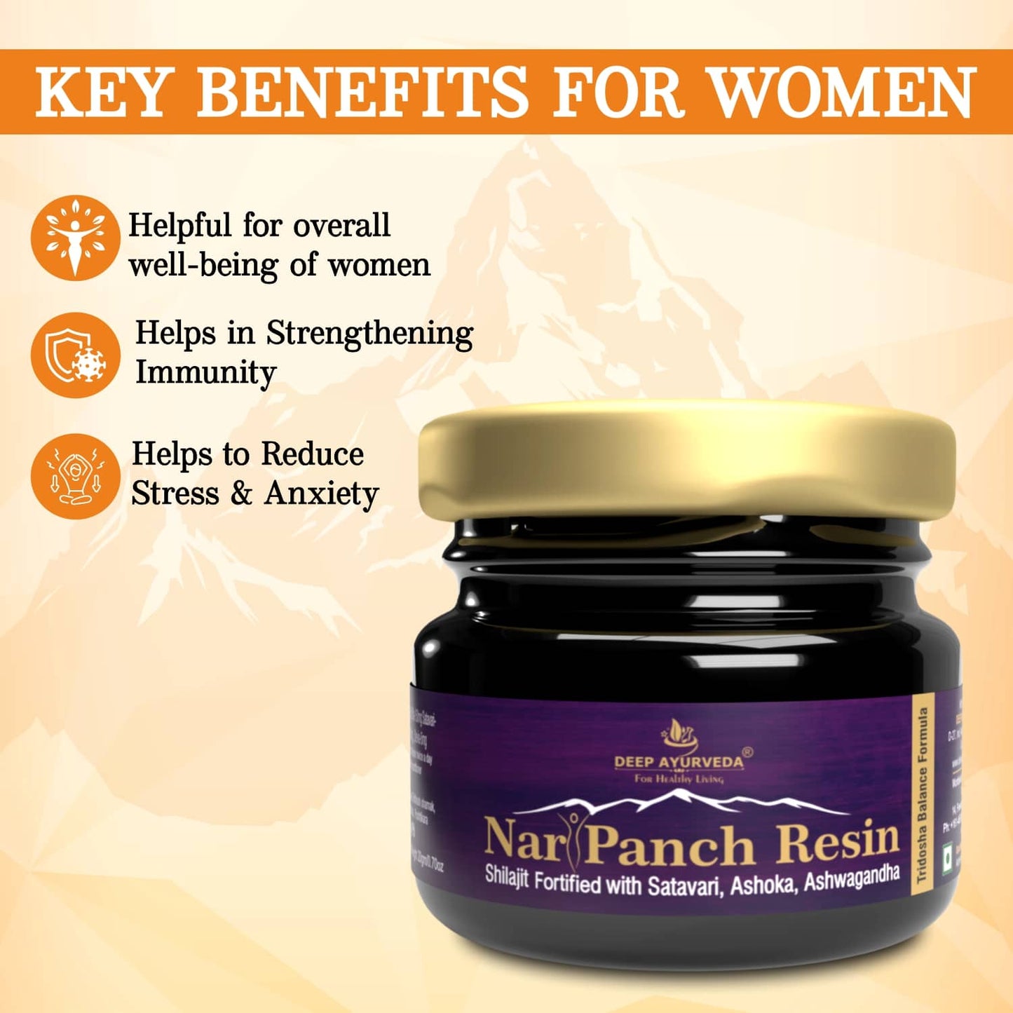 NariPanch shilajit resin for womens health key benefits by Deep Ayurveda