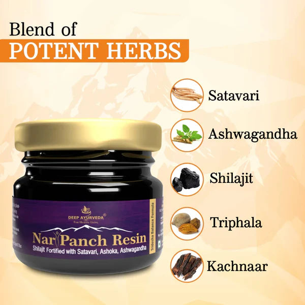 Naripanch Prash & Naripanch Shilajit Combo - Deep Ayurveda India