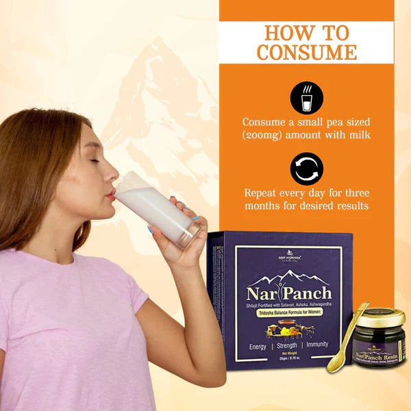 Naripanch Prash & Naripanch Shilajit Combo - Deep Ayurveda India