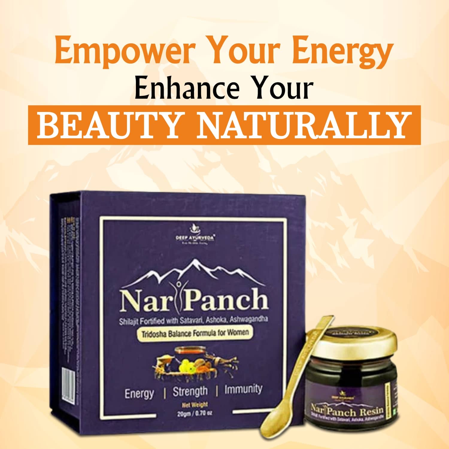 NariPanch Shilajit Resin - Deep Ayurveda India