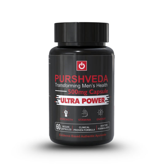 PurshVeda Vegan Capsule for Men | Pack of 60 | Strength & Vitality Support