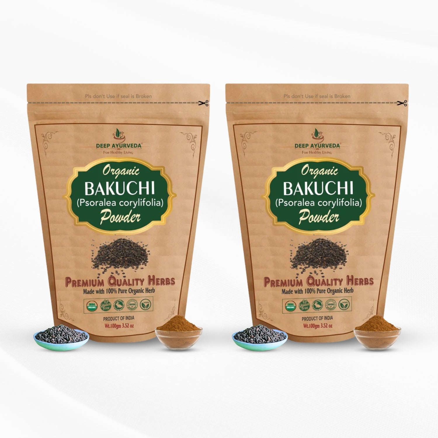 Pack of 2 Organic Bakuchi Powder