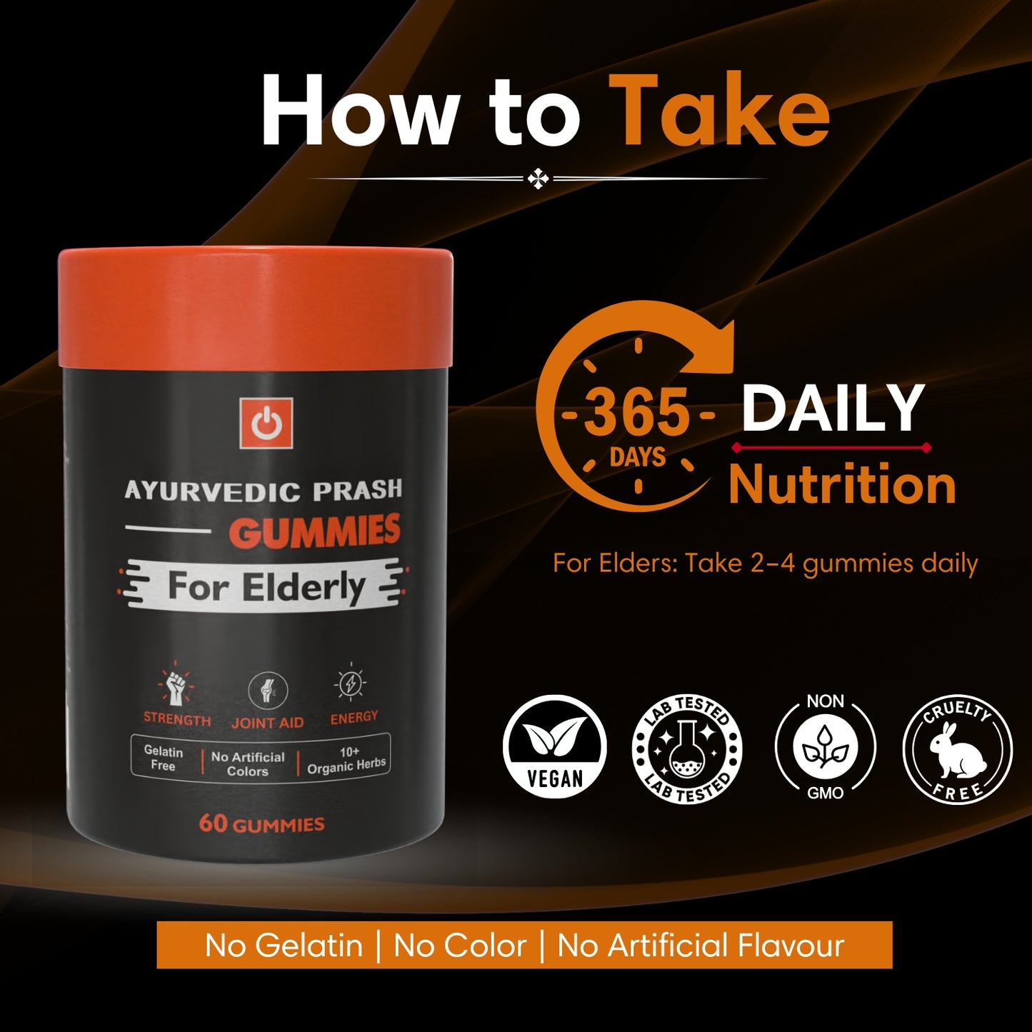 PurshVeda Ayurvedic Prash Gummies for Elderly – Vitality & Immunity Support | 60 Gummies