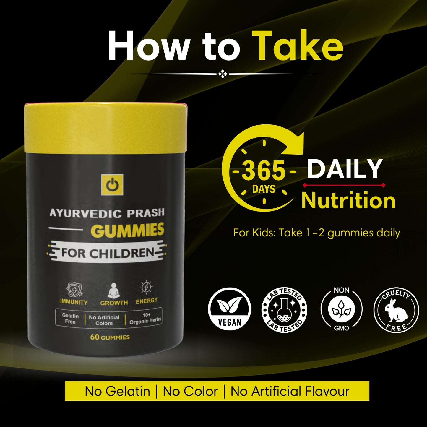 PurshVeda Ayurvedic Prash Gummies For Children  – Growth, Immunity & Brain Support | 60 Gummies