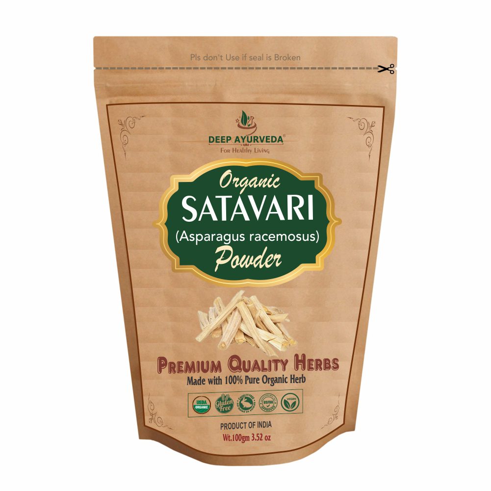Organic Satavari Powder (Asparagus racemosus) - Supports Hormonal Balance, Lactation & Women’s Health - Deep Ayurveda India