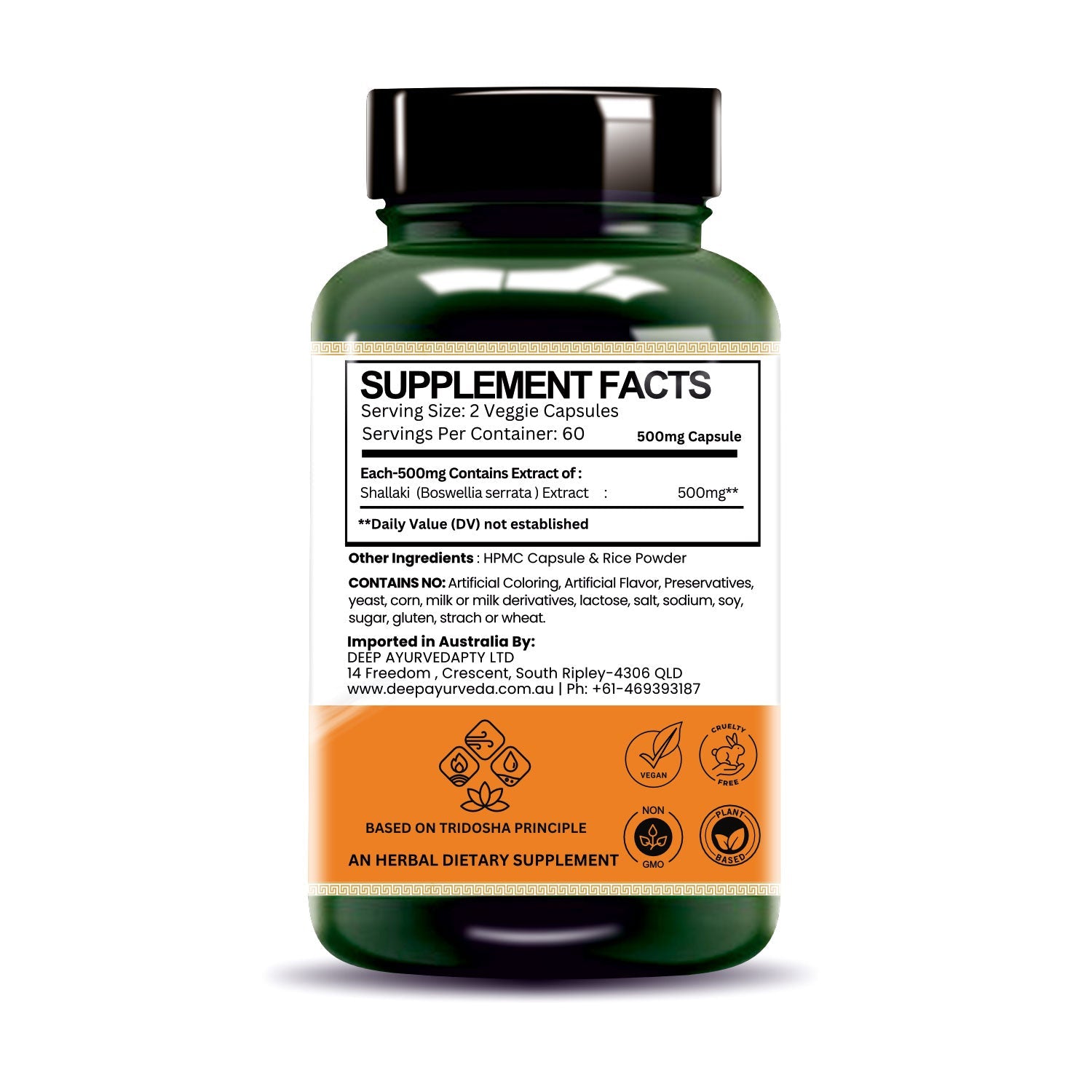 Shallaki vegan capsules by Deep Ayurveda