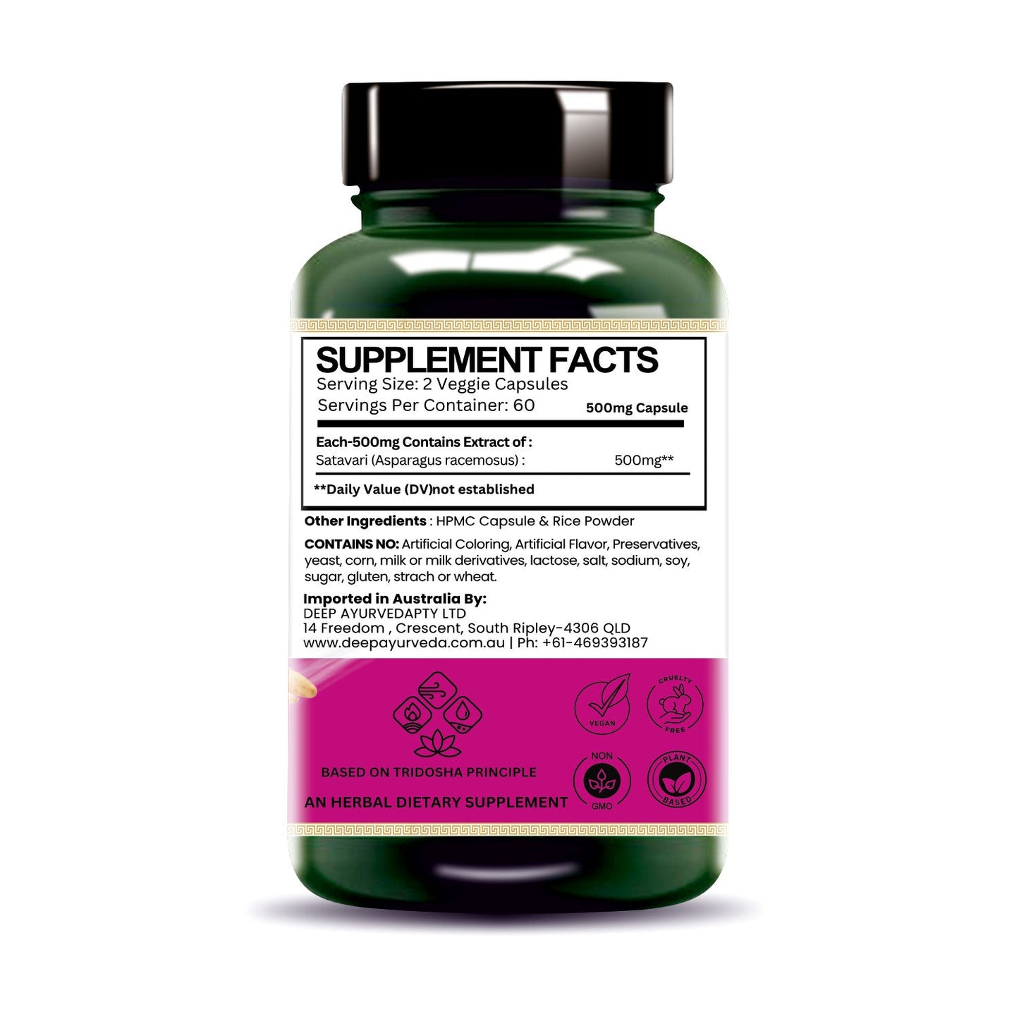 Shatavari vegan capsules supports womens health