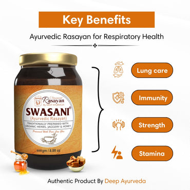 Swasani prash ayurvedic superfood for respiratory health for men and women key benefits by Deep Ayurveda