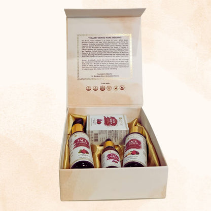 Vedaxry 3-Step Ayurvedic Face Care Vedic Pack (Face Cleanser, Face Toner, Face Serum) - Complete Skin Care Regimen - Deep Ayurveda India