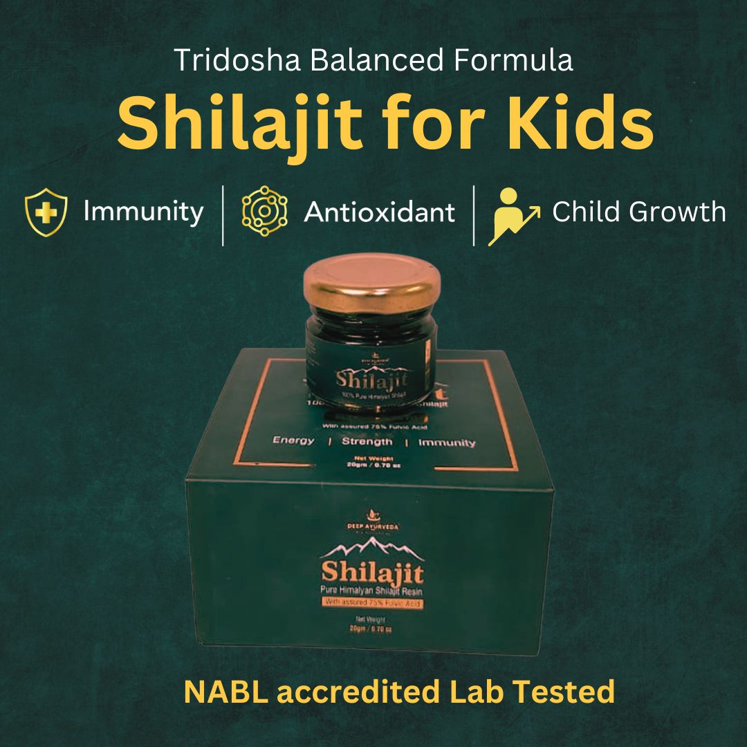 Shilajit Resin for Children - Enhances Strength, Immunity & Cognitive Development - Deep Ayurveda India