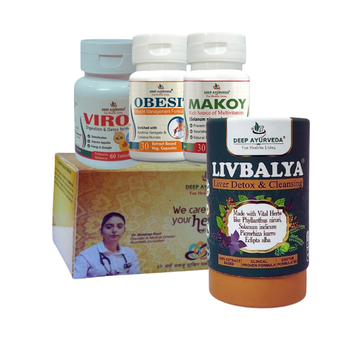 Fatty Liver Ayurvedic Management 30 Days Pack - Deep Ayurveda India